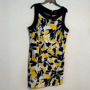 Ronni Nicole Yellow and Black Floral Mini Dress